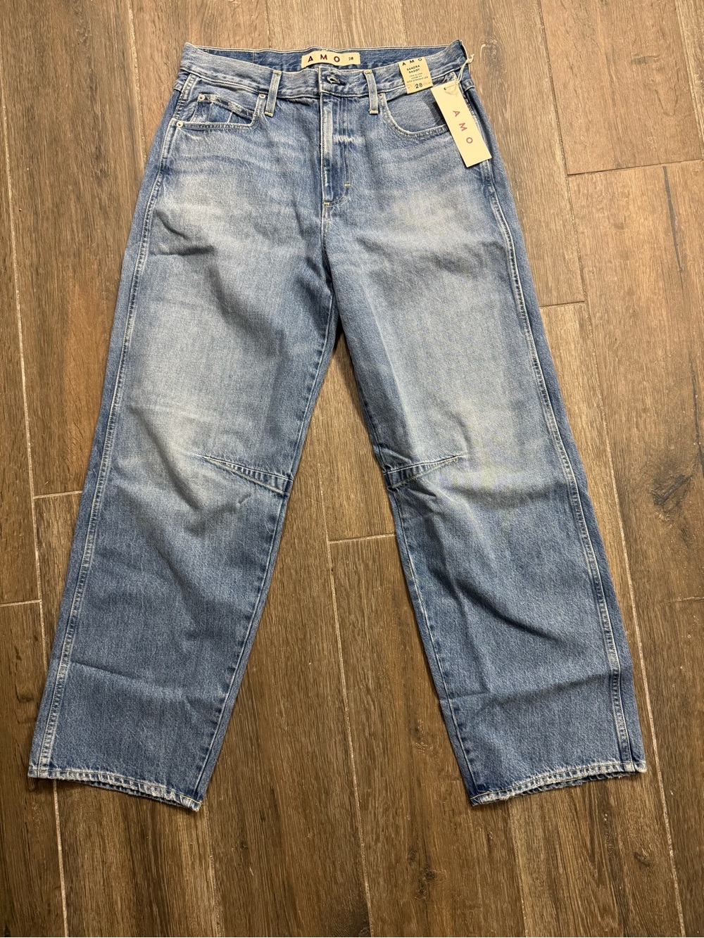 AMO Woman’s Sandra Baggy Jeans in Cherry Bomb